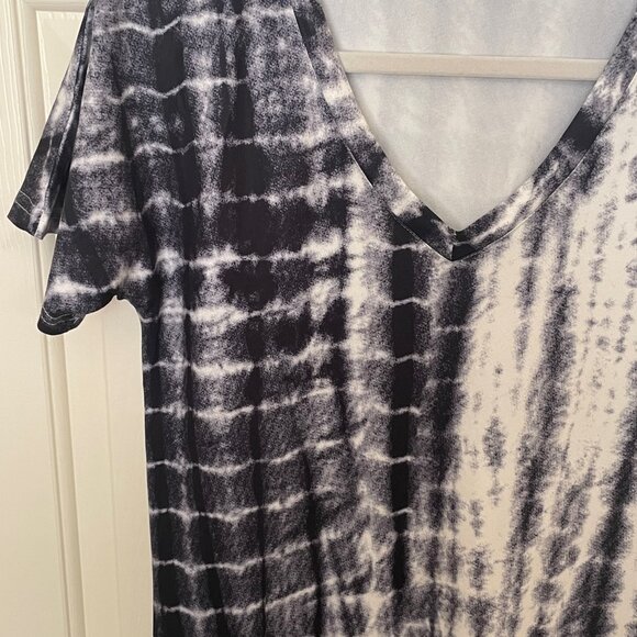 HUSKARY Women's Summer Maxi Dress Casual Loose Pockets Long Dress Short Sleeve S - Picture 4 of 5